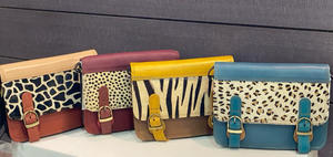 <b>Women</b> <b>Bags</b> Metallic Fur Leather Multi Color Handbag Shoulder Recycled Leather <b>Sling</b> <b>Bag</b> - Product Image 2