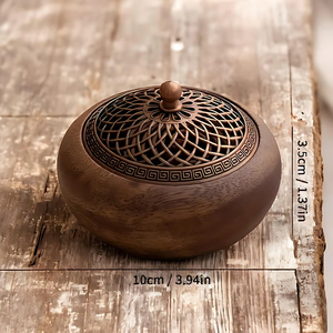 Brûleur d'encens artisanal en bois de santal, écologique, rétro, pour aromathérapie, par Whimsy Art Craft - Product Image 6