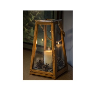 Wooden Candle Lantern for Home Ambiance Farmhouse Decoration Wedding Reception <b>Fireplace</b> <b>Mantel</b> and Festive Gatherings - Product Image 6