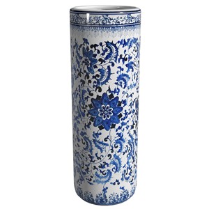 Porte-parapluie en bois de pin conçu par des artisans avec motif floral |   Vente en gros - Product Image 1