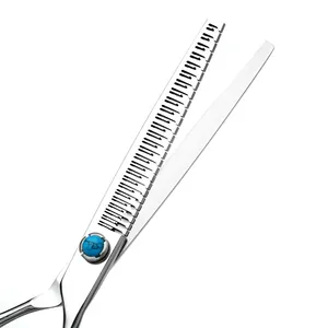 Ciseaux de coiffure professionnels en acier inoxydable japonais doré avec logo personnalisé pour salon de coiffure, vente en gros - Product Image 2
