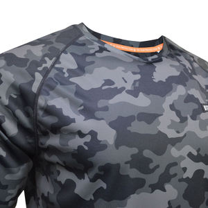 เสื้อเจอร์ซีย์ตกปลา ดีไซน์ลายพรางสีดำ แบบพิมพ์ลายทั้งตัว ผ้าโพลีเอสเตอร์ผสมสแปนเด็กซ์ 100% คอกลม ป้องกันแสงแดด UPF 50+ มีทุกขนาด - Product Image 4