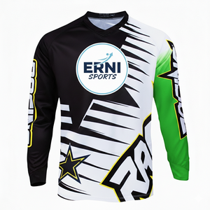 เสื้อเจอร์ซีย์ปั่นจักรยานลงเขาสำหรับผู้ชาย โมโตครอส เอ็มทีบี แขนยาว แห้งเร็ว พิมพ์ลาย โพลีเอสเตอร์ สำหรับปั่นจักรยานเสือภูเขาแบบออฟโรด เสื้อยืดสำหรับแข่งจักรยาน - Product Image 4