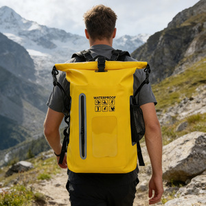 Custom Waterproof <b>PVC</b> Roll-<b>Top</b> Closure Sports Backpack Dry Wet Separation Gym Bag Adjustable Strap Unisex Casual Travel Bag - Product Image 6