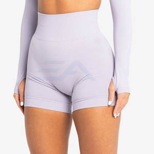 Nouveauté : Shorts de sport respirants pour femmes de haute qualité avec logo personnalisé, taille élastique, tissu Spandex/Polyester - Meilleur prix - Product Image 3