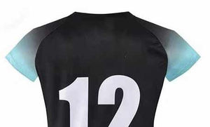 Conjunto de Camiseta de Voleibol para Mujer, Degradado Negro y Verde Azulado, 12, Absorbe la Humedad, Manga Corta, Uniforme Deportivo para Todas las Temporadas - Product Image 4