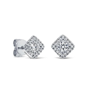 IGI Certified Womens Yellow Gold Diamond <b>Stud</b> Round Cut Classic Wedding Jewelry IGl Certified 10K,14K,18K gold 925 or 935 <b>Silver</b> - Product Image 4