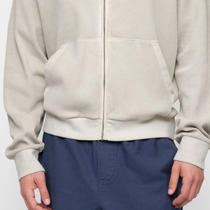 Personalized Men's Waffle Knit <b>Thermal</b> <b>Hoodie</b> Polyester Cotton Casual Style Long Sleeve Top With Textured Fabric With Cuffs Fit - Product Image 5