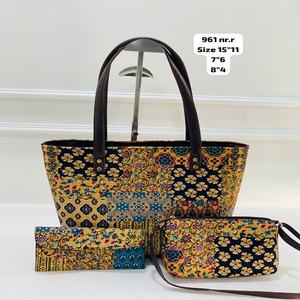 Bolso Tote Dorado Golden Patch Garden para Mujer, Juego de 3 Piezas con Bolso Bandolera y Cartera, Tela Ecológica para Uso Diario en la Oficina - Product Image 1