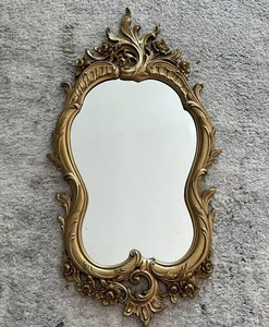 Vintage Gold <b>Mirror</b> - Syroco Floral, Wall hanging - Product Image 1