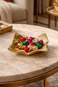 Bol en métal poli fait main éblouissant, design moderne, finition dorée, vaisselle décorative pour offrir en cadeau - Product Image 5