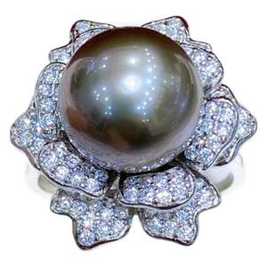 Collares de Lino Genuino Casi Impecables de 6-7 mm con Material Chapado en Oro Gris de 18K, Anillos de Perlas Ajustables de 60 cm - Product Image 5