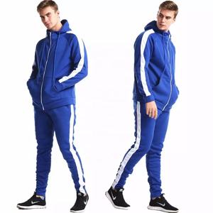 Ensemble de survêtement sportif personnalisé pour homme, brodé, hiver, loisirs, avec fermeture éclair intégrale, jogging et tenue de sport - Product Image 5