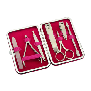 Factory Choice Precision Nail Treatment <b>Manicure</b> <b>Kit</b> with Cuticle Trimmer Glass File Grooming Accessories Aluminum Carry Case - Product Image 5