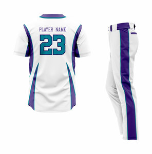 Uniforme de Béisbol 100% Poliéster Manga Corta Cómodo Transpirable Secado Rápido Personalizable con Nombre de Equipo Precio Económico Calidad Premium - Product Image 2