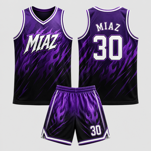 Conjunto de Camiseta y Pantalones Cortos de Baloncesto MIAZ Sublimados, Degradado Azul Blanco 15, Ropa Deportiva Unisex para Adultos, 100% Poliéster de Secado Rápido - Product Image 3