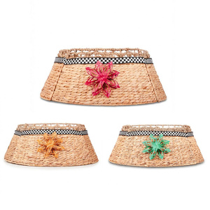 Wholesale Handmade Water Hyacinth Christmas <b>Tree</b> Collar for <b>Artificial</b> <b>Tree</b> Base Cover Farmhouse Large Christmas <b>tree</b> skirt - Product Image 1
