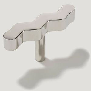 Brushed Brass Beaded T <b>Bar</b> Cabinet Knob Modern Round Drawer <b>Pull</b> Gold Furniture Handle Kitchen Cupboard Door Hardware - Product Image 2