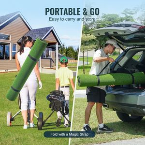 Tappetino da Golf 5x4ft con Erba Sintetica, 10 Palline da Golf, 9 Tee da Golf, Ausili per Allenamento e Pratica di Golf - Product Image 5
