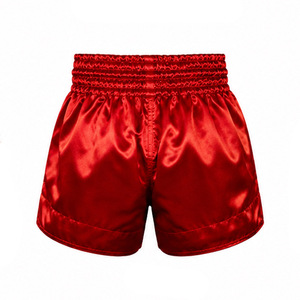 Pantalones Cortos de Muay Thai para Hombre CuRed, Tejido Satinado, Cintura Alta, Elásticos, Transpirables, Color Sólido, Estilo Casual Deportivo - Product Image 3