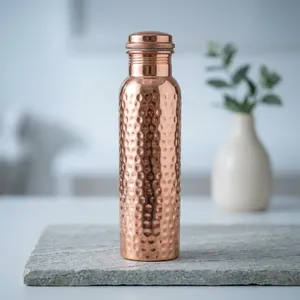 <b>Wholesale</b> Supply Decorative <b>Copper</b> <b>Water</b> <b>Bottle</b> with Brass Handle Classic Handmade Design for Home Office Kitchen Restaurant - Product Image 6