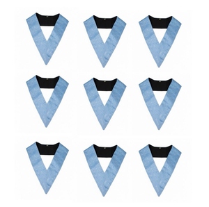 Ensemble de 9 colliers de maîtres de loge, collier maçonnique brodé à la machine, collier de cérémonie noir avec imprimé crâne et os, maçonnique - Product Image 2