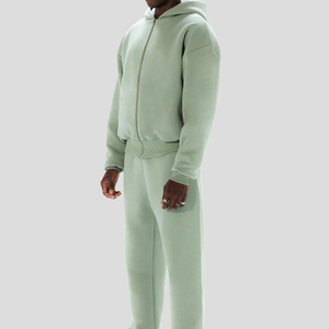 Ensemble de survêtements coupe-vent surdimensionnés personnalisés de haute qualité, couleur personnalisée, 100% coton, ensemble de survêtements surdimensionnés pour hommes - Product Image 3