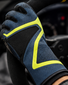 Gants de course pour homme noirs et jaunes à doigts entiers, avec protection de paume en fibre aramide ignifuge, légers, imperméables et antidérapants - Product Image 5