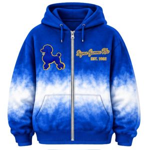 Sudadera con Capucha Oversize para Mujer Sigma Gamma Rho, Color Negro y Blanco, con Letras Griegas Personalizadas, Estilo Casual y Urbano - Product Image 1