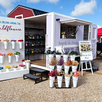 Remorque Florale Mobile pour Présentoirs à Fleurs Fraîches, Fleurs Séchées, Bouquets Conservés – Idéale pour Marchés, Événements Éphémères et Services Floraux de Mariage