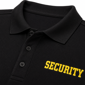 Polo de sécurité uni haut de gamme à manches courtes, anti-humidité, tenue de travail durable, uniforme pour personnel de contrôle des biens - Product Image 5