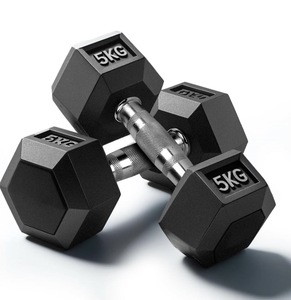 Mancuernas de Goma de Excelente Calidad, Mancuernas de Hierro Sólido Recubiertas de Goma, Mancuernas Hexagonales para Ejercicio en Gimnasio, 5, 7, 10, 12, 15, 25, Hasta 40 kg - Product Image 1