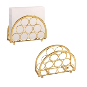 Minimalist Geometric Iron <b>Paper</b> Napkin Stand Custom <b>Black</b> Wire <b>Tissue</b> Holder Elegant Table Decorative Napkin Rack for Hotel Cafe - Product Image 5