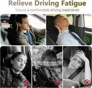 Almohada para reposacabezas de coche de tela de gamuza suave Clase S de alta calidad con espuma viscoelástica, cómoda almohada para el cuello, función lavable - Product Image 5