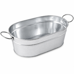Exclusivo Cubo Ovalado Grande de Acero Galvanizado de Alta Calidad para Bebidas y Servicio de Catering con Asas - Product Image 3