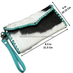 Western Style Hair-On Cowhide Leather <b>Wristlet</b> <b>Clutch</b> for Women Multi-Compartment Designer Long RFID Wallet Ladies Phone Purse - Product Image 2