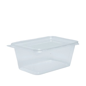 Boîte en plastique transparente jetable de forme rectangulaire 550ml 650ml 750ml 1000ml avec couvercle, logo personnalisé transparent - Product Image 4