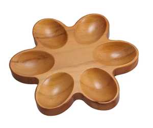 Juego de Porta Huevos de Madera Natural, Soporte para Huevos Cocidos, Taza para Servir Huevos, Soporte para Huevos para el Desayuno, Ecológico - Product Image 5