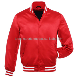 Blouson bomber en satin noir, blouson varsity, col et poignets côtelés, blouson d'équipe personnalisé, vestes streetwear unisexes tendance - Product Image 6