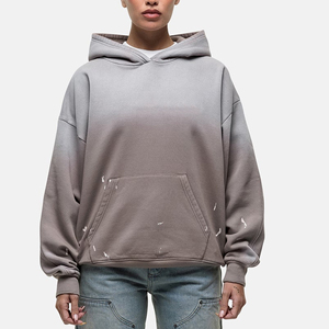 Sweat-shirt à capuche surdimensionné pour femme, couleur unie, en polaire, avec poches, design décontracté pour l'automne - Product Image 3