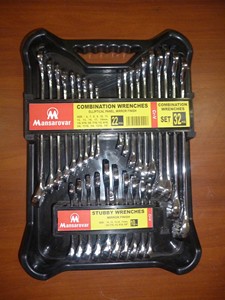 Jeu de clés à fourche/combinaison 32 pièces en acier au chrome-vanadium, finition chromée polie pour outils de réparation automobile - Product Image 2