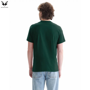เสื้อยืดคอกลมทรงหลวมพิมพ์ลายตามสั่ง ผ้าหนา น้ำหนักมาก สไตล์สตรีทแวร์ ราคาขายส่ง เสื้อยืดผู้ชายผ้าฝ้ายแท้ 100% สีพื้น - Product Image 2