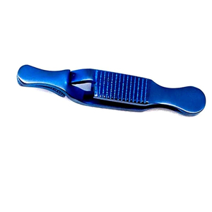 Forceps chirurgical ophtalmique à mâchoires droites en titane de 10 mm, instrument oculaire manuel réutilisable pour la manipulation des tissus délicats - Product Image 4
