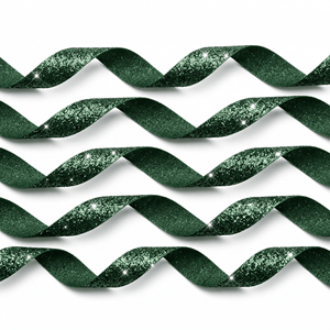 Cinta Decorativa Brillante Verde Neelkamal de 25 mm, Adorno de Tela Brillante para Envolver Regalos, Lazos, Manualidades Navideñas, Decoración Festiva - Product Image 3