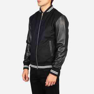 Custom OEM Men's Varsity Letterman <b>Jacket</b> High Quality Genuine <b>Leather</b> Breathable Quick Dry <b>Winter</b> Streetwear Beautiful Color - Product Image 5