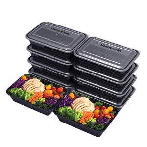 กล่องพลาสติกเตรียมอาหารแบบใช้ซ้ำได้ ปรับความหนาได้ ปิดสนิท ปลอดภัยสำหรับอาหาร ใช้กับไมโครเวฟและช่องแช่แข็งได้ เหมาะสำหรับเก็บน้ำผลไม้และอาหาร - Product Image 1