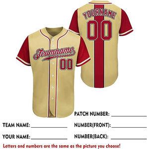 ชุดเบสบอล SPORTLICH WEAR แบบสั่งทำพิเศษ คุณภาพระดับโปร ลายพิมพ์แบบ Sublimation สองสี ติดกระดุมเต็มตัว ผลิตจากโพลีเอสเตอร์ 100% แห้งเร็ว ระบายอากาศได้ดี สีแดงเคลลี่ - Product Image 3