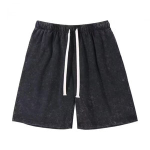 Nuevos conjuntos cortos profesionales para hombre con lavado ácido, personalizables, 100% algodón, camiseta y pantalones cortos de felpa francesa, logotipo personalizado para hombre - Product Image 3