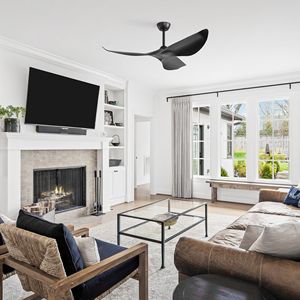 Nouveauté : Ventilateur de plafond noir de 38 pouces avec minuterie réversible 1/4/8H, moteur DC puissant, pales en ABS, sans lumière, pour salon - Product Image 5