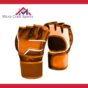 Gants de boxe et de MMA professionnels en cuir PU avec logo personnalisé, fermeture réglable, antidérapants, sangle de poignet ajustable, fabriqués au Pakistan - Product Image 6